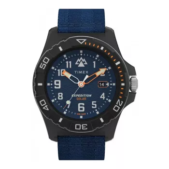 TIMEX meeste Expedition North Field Post Solar käekell TW2V40300 – 46mm roostevaba teras, roheline sihverplaat, pruun nahast rihm, päikese kvarts