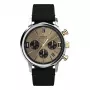 Timex meeste Expedition Scout TW2W60300A analoogkvartskell - 43mm, must sihverplaat, pruun nahkrihm, INDIGLO öövalgus