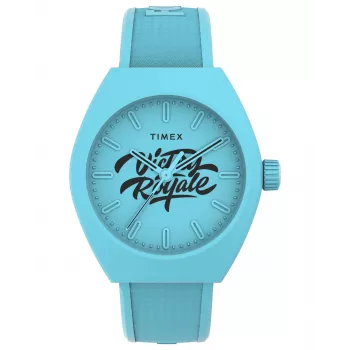 TIMEX Meeste väljakell TW2W96900 40mm Kvarts Analoog Pruun Nahkrihm Must Siht