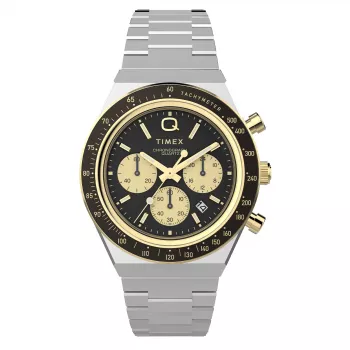 Timex meeste TW2W64200 kvartskell pruuni nahkrihma ja musta sihverplaadiga, 40mm