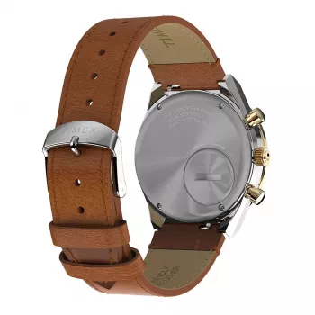 Timex TW2W64400 meeste väliväljakell 42mm musta numbrilaud ja pruuni nahkrihmaga