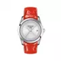 TISSOT T-Classic Couturier Ladies Watch T035210160310 32mm Silver Dial White Leather Strap