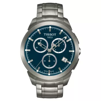 TISSOT T-Classic Couturier meeste Šveitsi kvartskronograafkell 43mm sinise numbrilaud ja roostevabast terasest