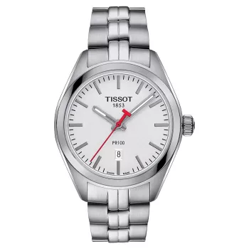 TISSOT T-Classic PR 100 Naiste Kell 33mm Roostevaba Teras Hõbedane Sihverplaat