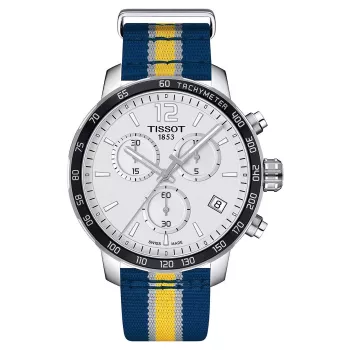 TISSOT T-Sport Chrono XL Classic meeste käekell 42mm pruun nahkrihm hõbedane sihverplaat T09541717372