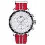 TISSOT T-Sport Chrono XL Classic meeste käekell 42mm hõbedane sihverplaat sinine tekstiilist rihm Šveitsi kvartskronograaf T09541717037