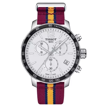 TISSOT T-Sport Quickster Chronograph meeste käekell 42mm musta numbrilauga NATO rihmaga T0954171707