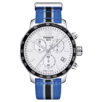 TISSOT T-Sport Quickster Meeste Kronograafkell 42mm Must PVD Roostevaba Teras ja Nailonrihm