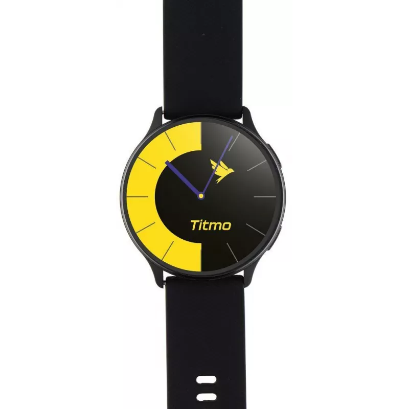 TITMO O-200 Nutikell 1.32-tollise AMOLED-ekraani, GPS-i, Bluetooth 5.0, Pulsianduri, IP68 - Must