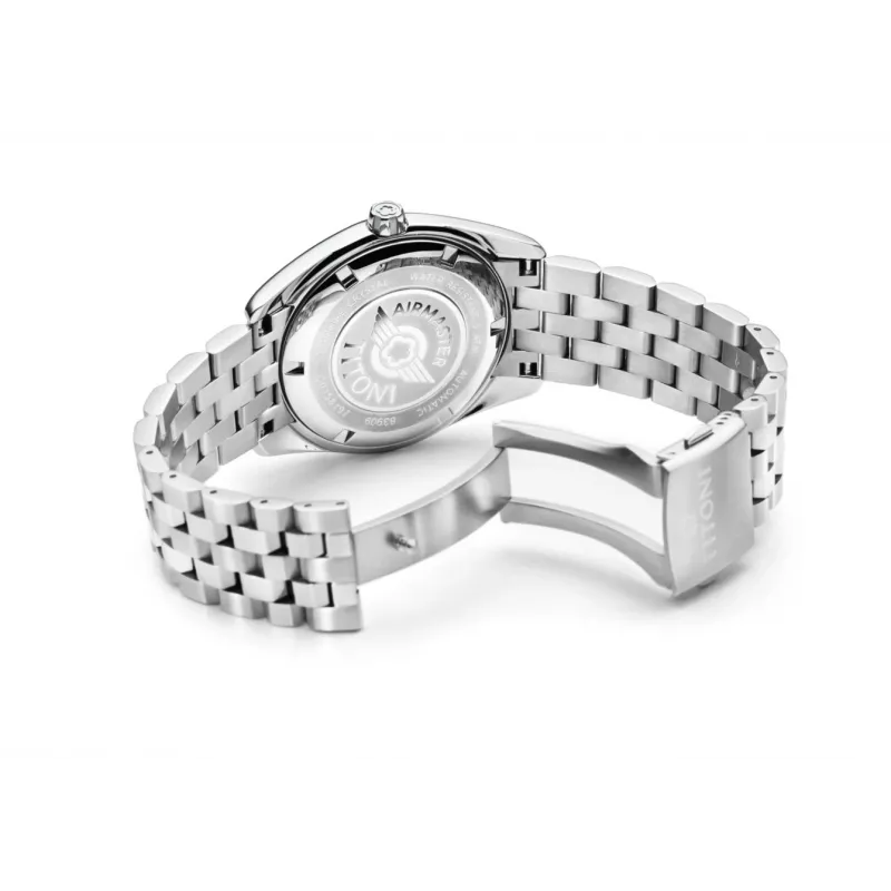 TITONI Airmaster meeste automaatkell 83909S-063 38,5mm roostevaba teras hõbedane sihverplaat