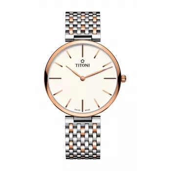 TITONI Airmaster meeste käekell TQ52718SRG606 37mm Šveitsi kvarts hõbedane sihverplaat pruun nahkrihm