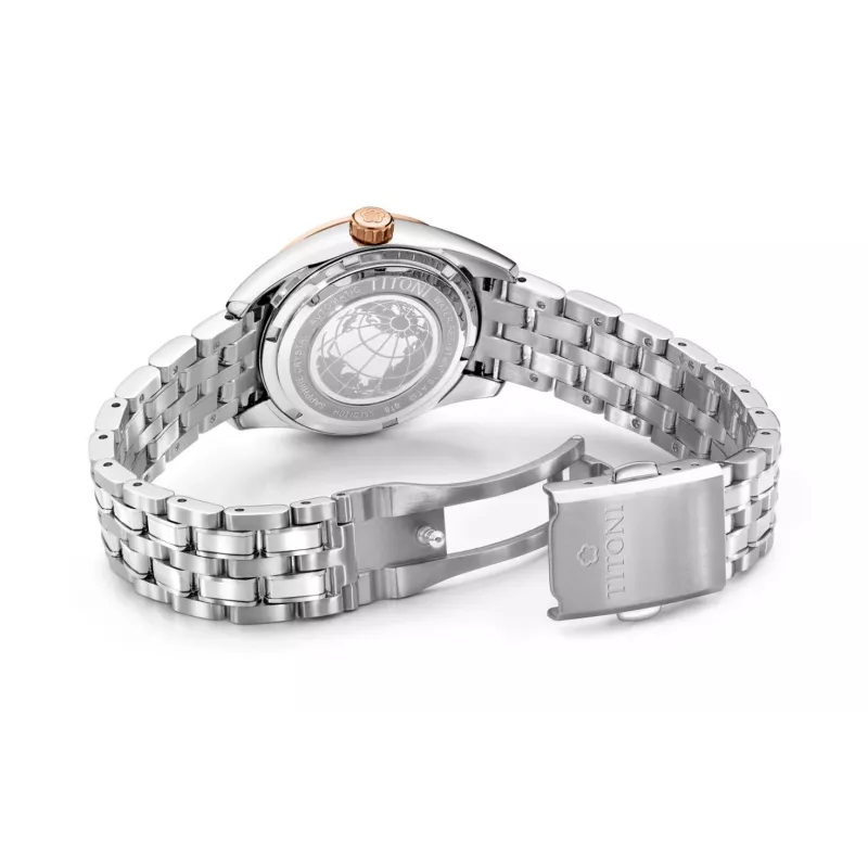 TITONI naiste automaatkell 818SRG-622 30mm roostevabast terasest teemantidega