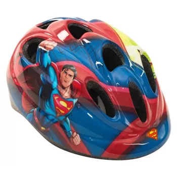 Toimsa Superman laste jalgrattakiiver, dial-istutusega, CE EN1078, 52-56 cm (sinine/punane)