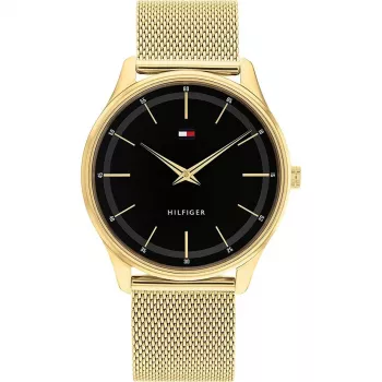 Tommy Hilfiger Meeste 1710469 Analoog Kvartskell 40mm Sinise Sihtnumbri ja Pruuni Nahkrihmaga