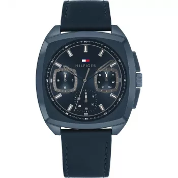 Tommy Hilfiger meeste 1710558 analoogkvartskell 40 mm sinise numbrilaud ja pruuni nahkrihmaga