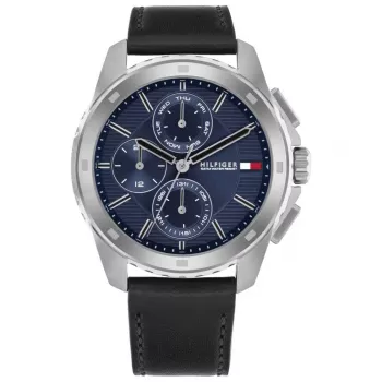Tommy Hilfiger meeste 1710619 analoogkvartskell 46mm sinise numbrilaual ja roostevabast terasest