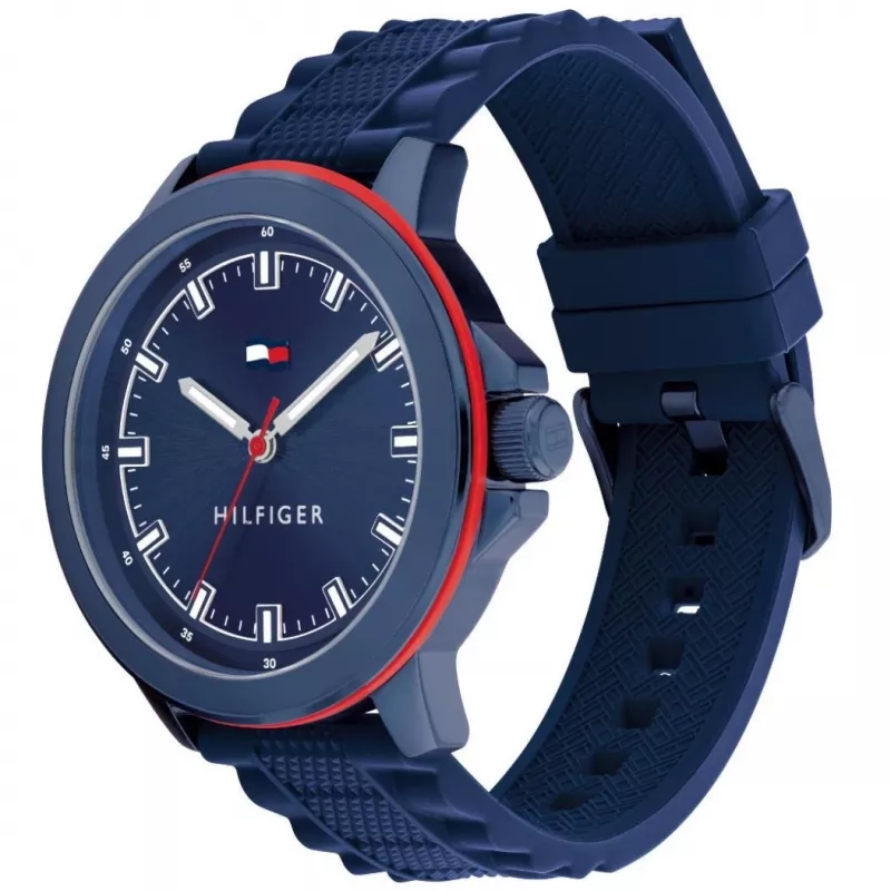 Tommy Hilfiger meeste 1792022 analoogkvartskell 48mm roostevaba teras sinine sihverplaat