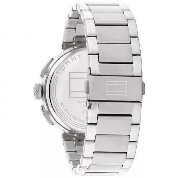 Tommy Hilfiger Men's 1792117 Quartz Analogue Watch 44mm Stainless Steel Blue Dial Silver-tone Strap