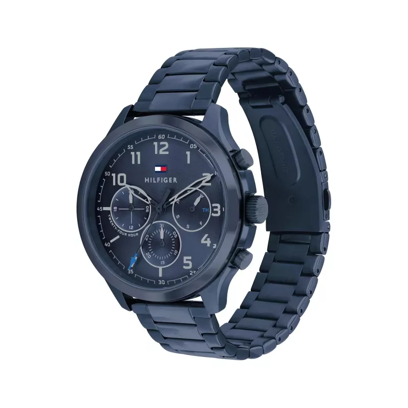 Tommy Hilfiger Meeste Damon Kvartskell 1791853 44mm Sinine Silikoon