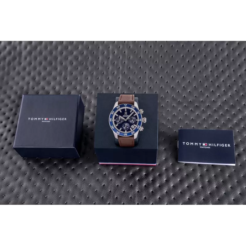 Tommy Hilfiger meeste Damon kvartskell 1792163 41mm roostevabast terasest sinise numbrilaual
