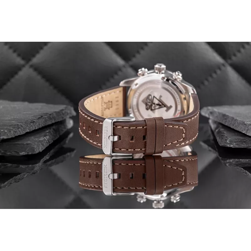 Tommy Hilfiger meeste Damon kvartskell 1792166 40mm sinise numbrilaud ja pruuni nahkrihmaga