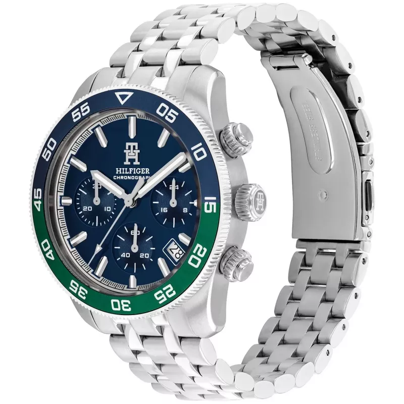 Tommy Hilfiger meeste kvartskell Damon 1792185 41mm sinise numbrilaual ja roostevabast terasest