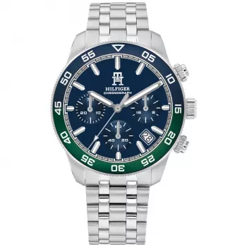 Tommy Hilfiger meeste kvartskell Damon 1792185 41mm sinise numbrilaual ja roostevabast terasest