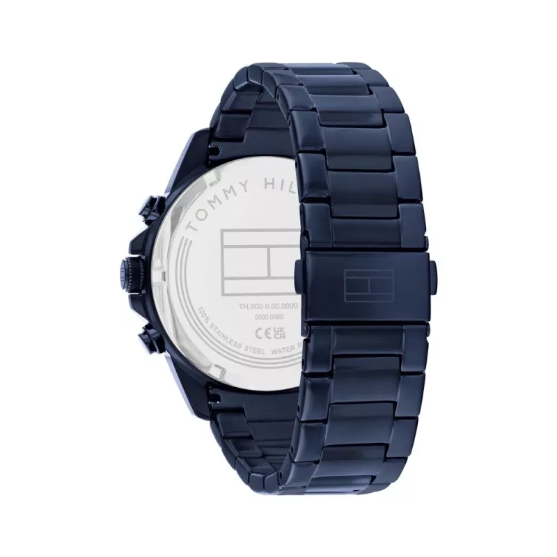 Tommy Hilfiger Men's Decker Quartz Watch 1710652 46mm Blue Dial Stainless Steel