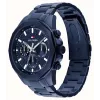Tommy Hilfiger Men's Decker Quartz Watch 1710652 46mm Blue Dial Stainless Steel