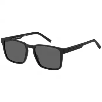 Tommy Hilfiger Meeste TH-2088-S-003 Päikeseprillid - Must atsetaatraam, Hallid polükarbonaat läätsed, 55mm