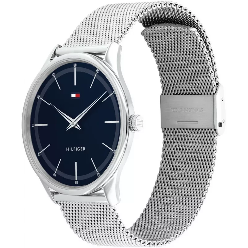 TOMMY HILFIGER Meeste TH Sport Kvartskell 40mm Sinine Sihtnäidik Pruun Nahkrihm 1710468