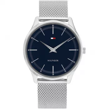 TOMMY HILFIGER Meeste TH Sport Kvartskell 40mm Sinine Sihtnäidik Pruun Nahkrihm 1710468