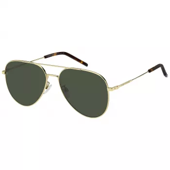 Tommy Hilfiger Meeste TH2111GSJ5G Ristkülikukujulised Päikeseprillid - Läikiv Must Raam, Hall Lääts, 60/16/150 mm