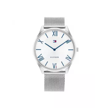 TOMMY HILFIGER meeste käekell 1710512 43mm sinise numbrilaud ja pruuni nahkrihmaga