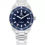 Tommy Hilfiger meeste käekell 1710591 40mm roostevaba teras sinine sihverplaat pruun nahk