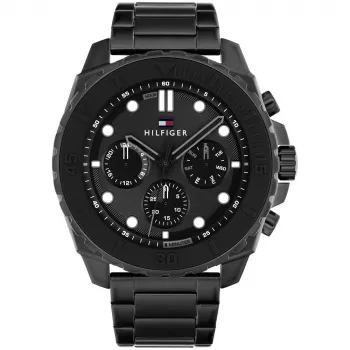 TOMMY HILFIGER meeste käekell 1710690 49mm sinine silikoon roostevaba teras kvarts