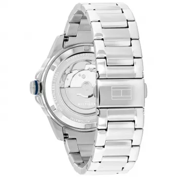 Tommy Hilfiger meeste käekell 1710695 42mm sinise numbrilaud ja roostevabast terasest võrkrihm
