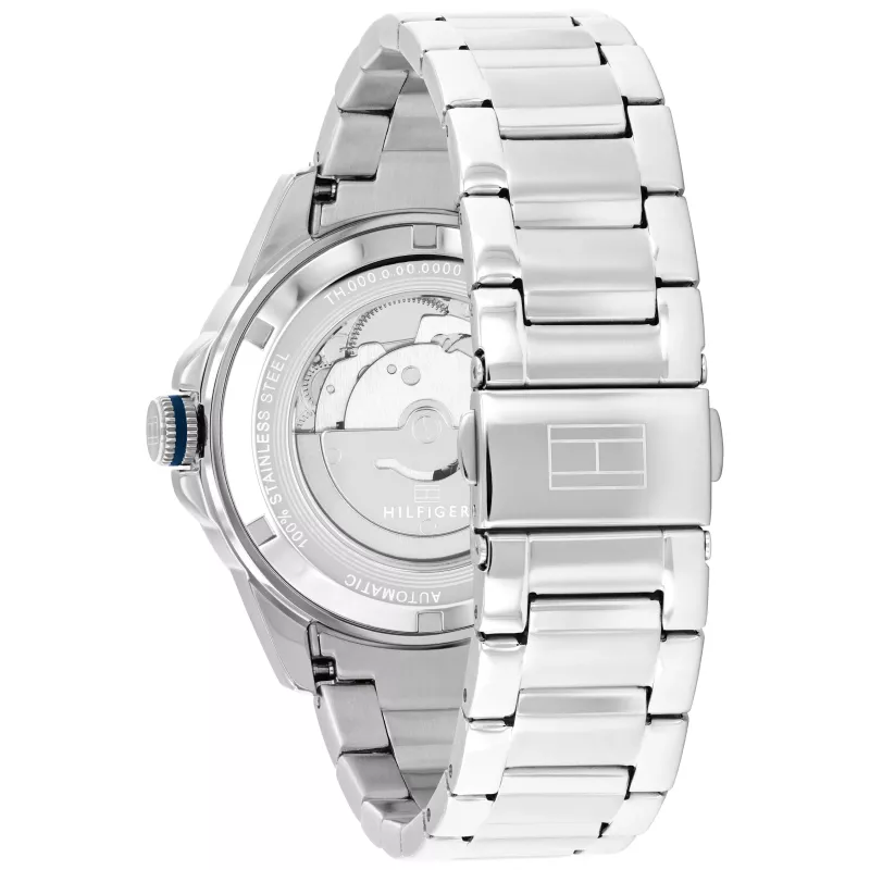 Tommy Hilfiger meeste käekell 1710695 42mm sinise numbrilaud ja roostevabast terasest võrkrihm