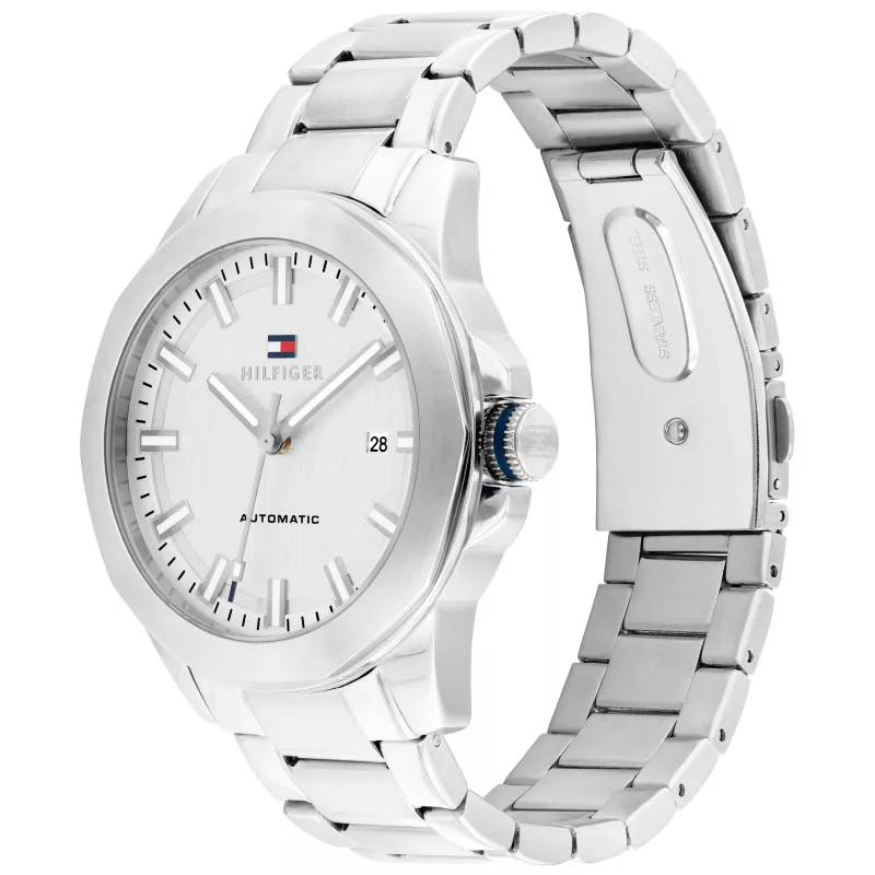 Tommy Hilfiger meeste käekell 1710695 42mm sinise numbrilaud ja roostevabast terasest võrkrihm