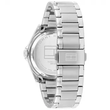 Tommy Hilfiger Men's Watch 1710718 39mm Blue Dial Brown Leather Strap