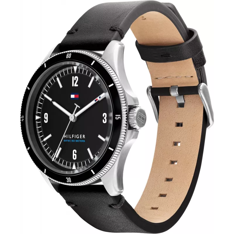 Tommy Hilfiger meeste käekell 1791904 44mm roostevabast terasest sinise sihverplaadiga