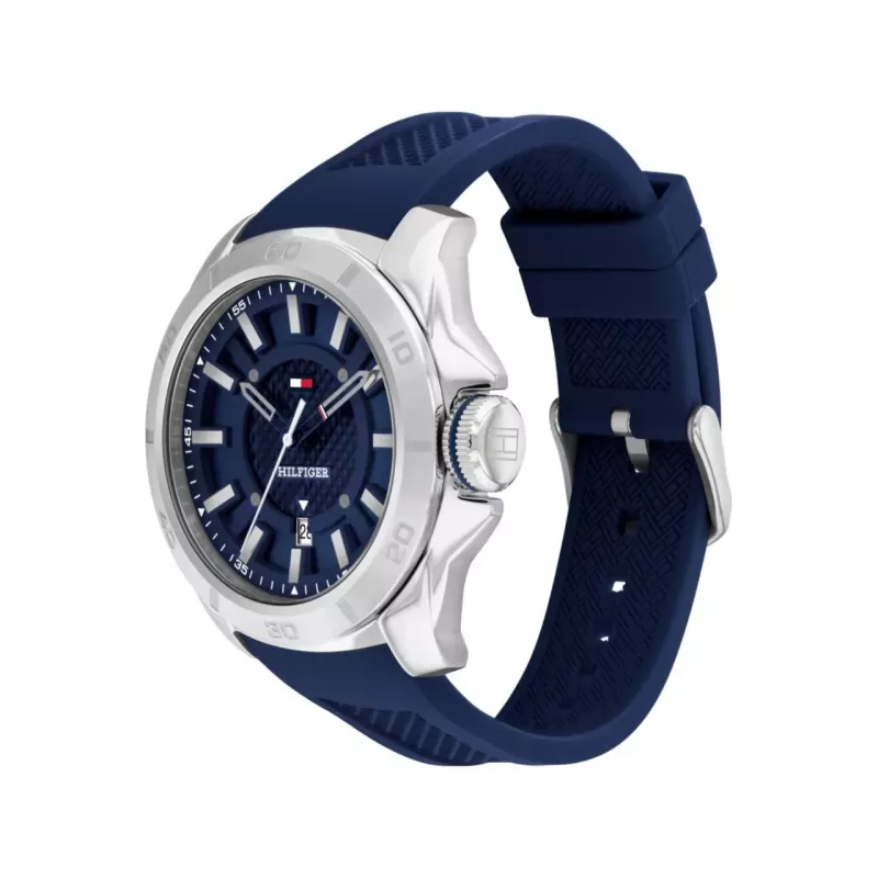 Tommy Hilfiger meeste käekell 1792134 48mm roostevabast terasest sinise sihverplaadiga