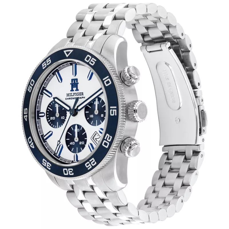 Tommy Hilfiger meeste käekell 1792157 41mm sinise numbrilaud ja pruun nahkrihm