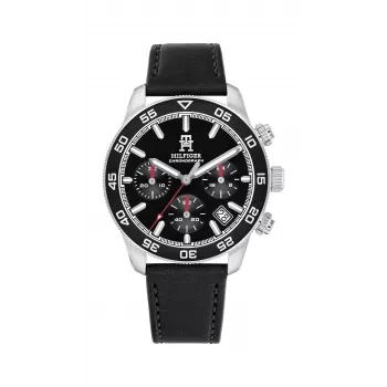 Tommy Hilfiger meeste käekell 1792162 41mm roostevabast terasest sinise numbrilaud ja pruuni nahkrihmaga