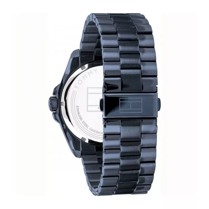 Tommy Hilfiger Men's Watch TH1791689 44mm Blue Dial Brown Leather Strap