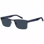 TOMMY HILFIGER TH-2040-S-KU0 Meeste ristkülikukujulised päikeseprillid Havana atsetaatraamiga, hallid polükarbonaat läätsed UV400