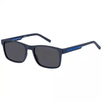 TOMMY HILFIGER TH-2089-S-FLL Meeste Päikeseprillid - Must Atsetaatraam Hallide Polükarbonaat Läätsedega - 56/19/145 mm