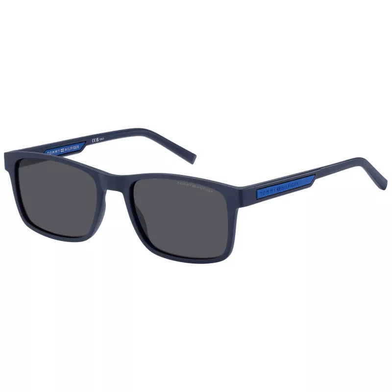 TOMMY HILFIGER TH-2089-S-FLL Meeste Päikeseprillid - Must Atsetaatraam Hallide Polükarbonaat Läätsedega - 56/19/145 mm