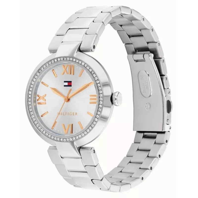 Tommy Hilfiger Women's Pippa Quartz Watch 34mm Silver Stainless Steel Mesh