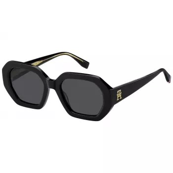 Tommy Hilfiger naiste päikeseprillid TH-2155-S-807 - must raam, hallid läätsed, 52 mm